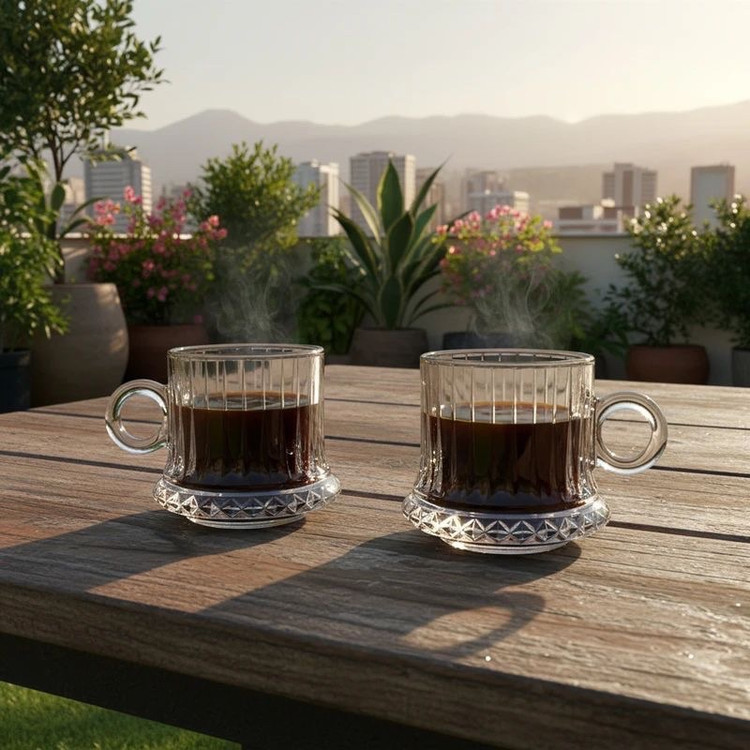 فنجان دسته حلقه ای طرح الیسا برند deli