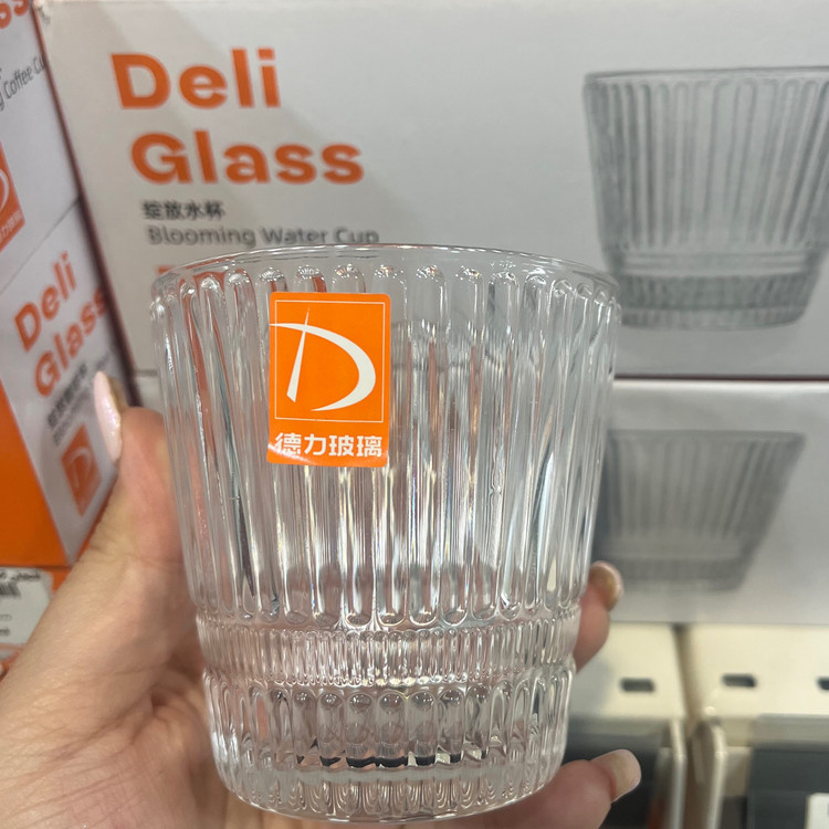 نیم لیوان خطدار شش تایی 270میل برند deli glass وارداتی