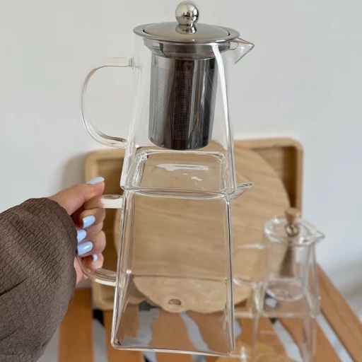 کتری قوری وارداتی پیرکس حرارتی شعله مستقیم