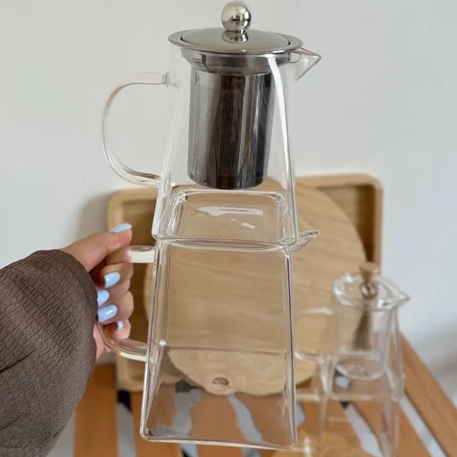 کتری قوری وارداتی پیرکس حرارتی شعله مستقیم