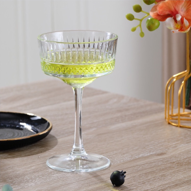 گیلاس ودسر خوری پایه بلند مدل الیسا برند دلی گلس ست چهارتایی